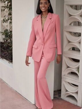 Express-Pink Pantsuit Blazer & Trousers